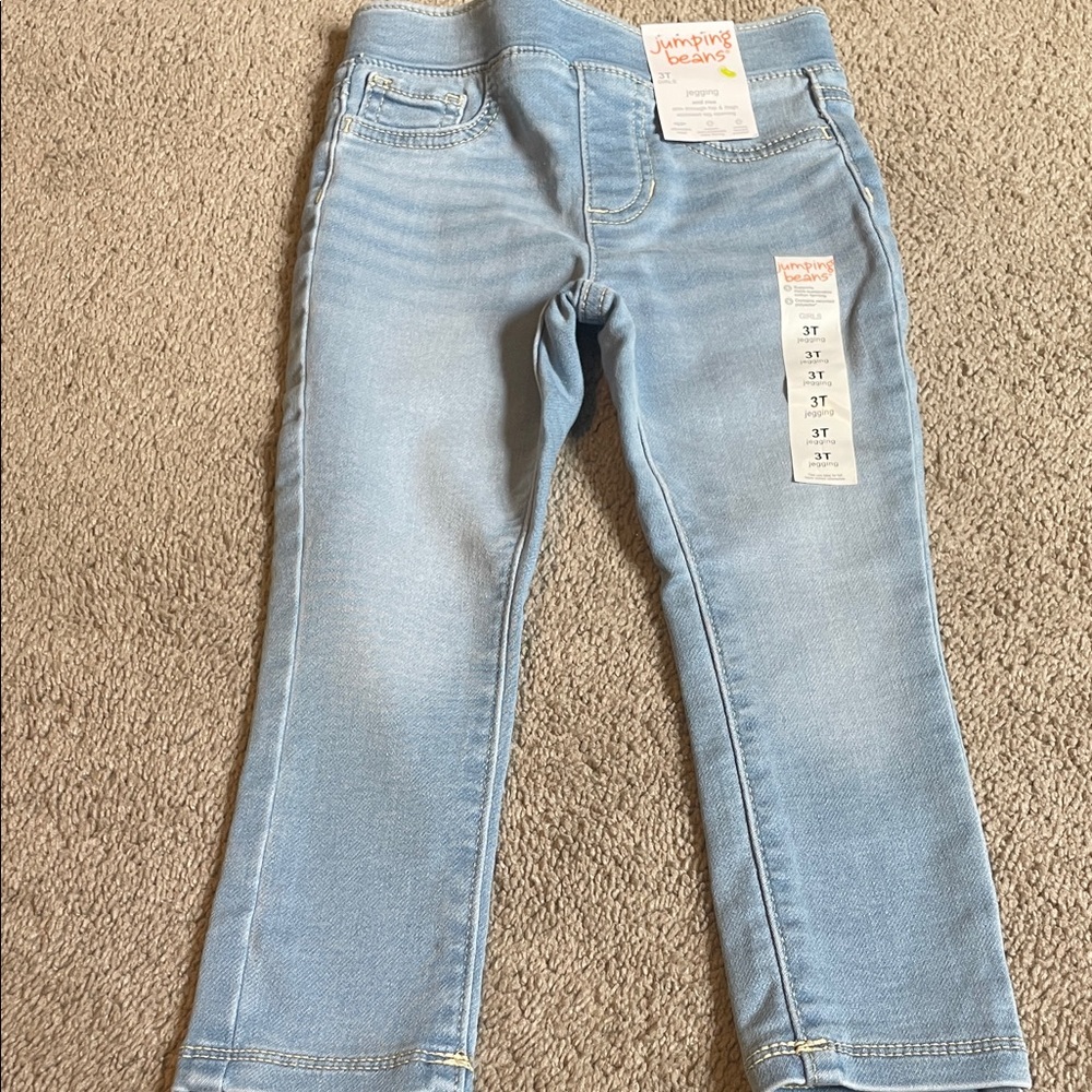 Jumping Beans Sky Blue Jeggings girls size 3T NWT